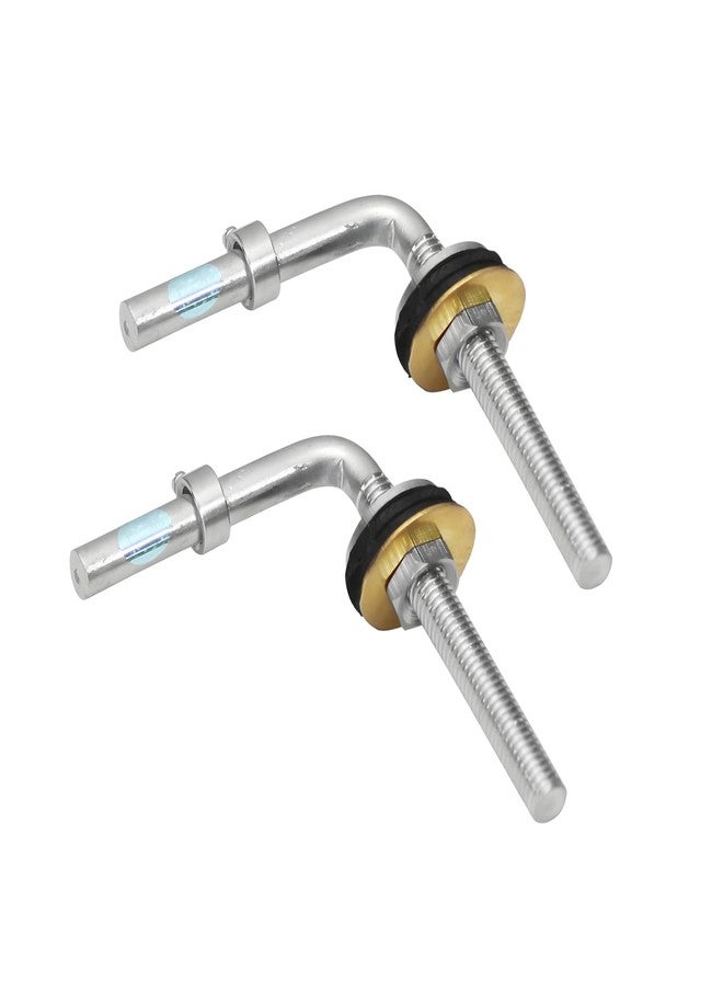 NEW WARE مفصلات براغي غطاء مقعد المرحاض NEW WARE® من النوع L - طقم إصلاح ملحقات قطع غيار لأغطية مقاعد المرحاض - Image 1